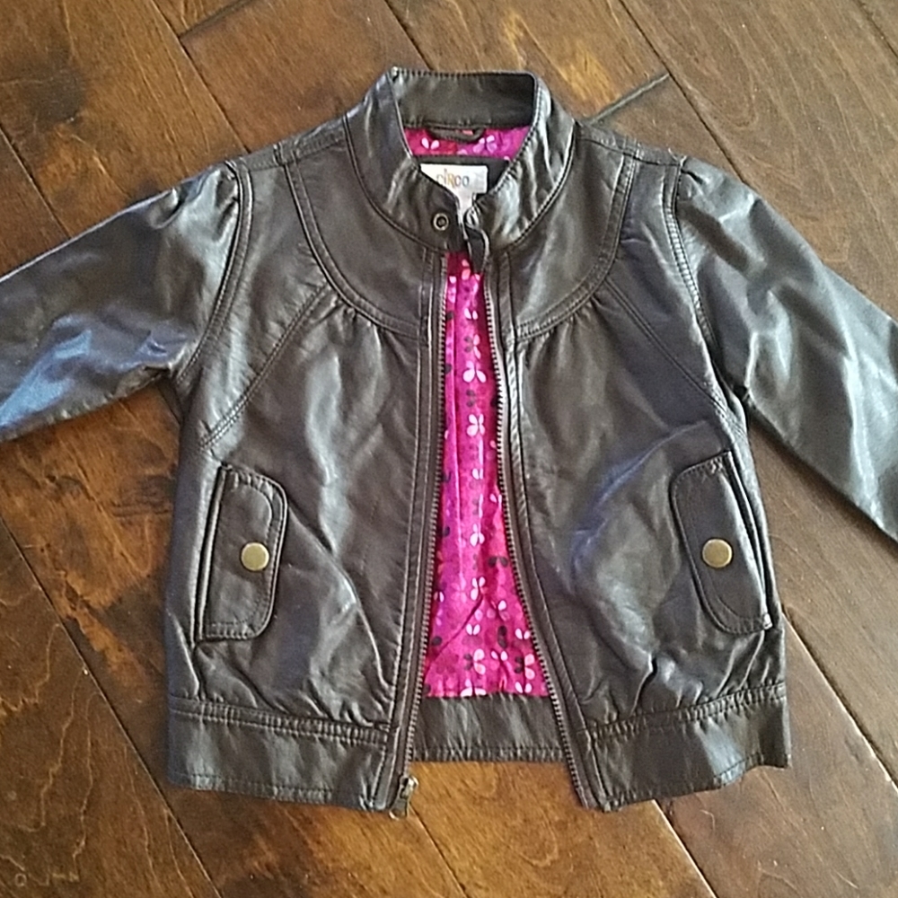 Circo 4t brown fake leather jacket used